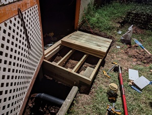 Shed Landing Repair Progress (click to view large image)